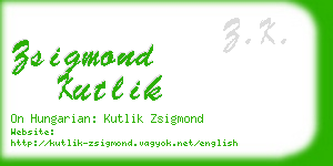zsigmond kutlik business card
